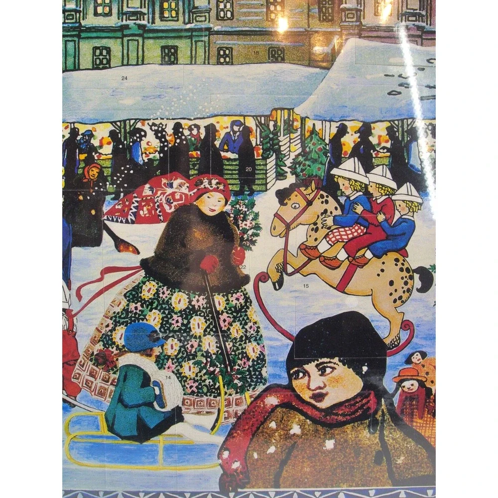 Vintage Advent Calendar Metropolitan Museum 1985 Wiener Werkstatte - end damaged